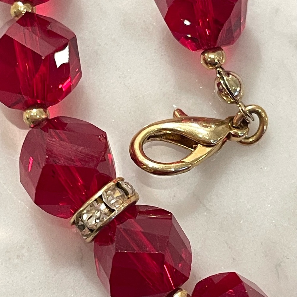 Red Crystal Necklace - Picture 2 of 6